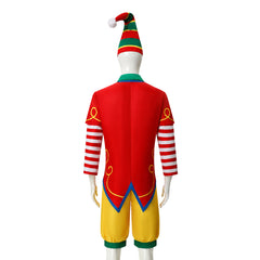 Zirkus Clown rot gelb Kostüm Set Vintage Karneval Narr Cosplay Outfit