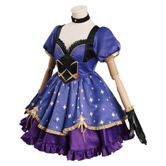 Mona Genshin Impact Hexe Kostüm Halloween Karneval Outfits