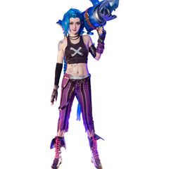 League of Legends LoL Jinx Cosplay Kostüme Outfits Halloween Karneval Set