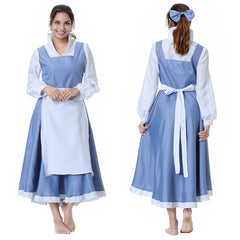 Die Schöne und das Biest Belle Kleid Dienstmädchen Schurz Kleid Cosplay Kostüm