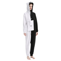 Danganronpa Monokuma Schlafanzug Pajama Erwachsene Sleepwear Pyjamas für Alltag