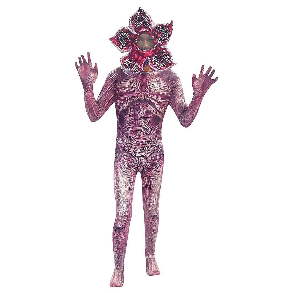 Kinder Demodog Demogorgon Jumpsuit Stranger Things 3 Demodog Jumpsuit Overall mit Maske Cosplay Kostüm für Kinder - cosplaycartde