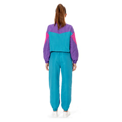 Damen Jogginganzug 80er Jahre Disco Kostüme Erwachsene Karneval Party Halloween Kostüm