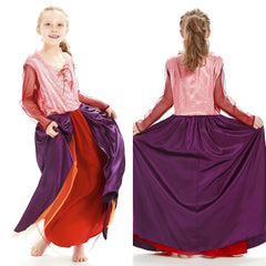 Kinder Sarah Sanderson Hocus Pocus Cosplay Kostüm Mädchen Halloween Karneval Kleid