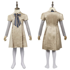 Kinder Mädchen M3gan 2023 Kleid Cosplay Halloween Karneval Kostüm