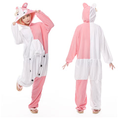 Danganronpa Dangan Ronpa Monokuma und Monomi rosa Schlafanzug Cosplay Jumpsuit Pajamas für Erwachsene