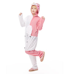 Danganronpa Dangan Ronpa Monokuma und Monomi rosa Schlafanzug Cosplay Jumpsuit Pajamas für Erwachsene