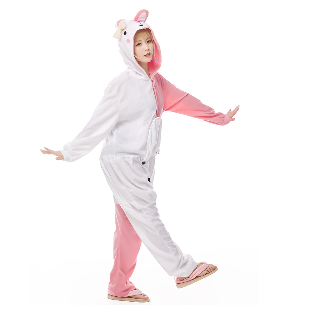 Danganronpa Dangan Ronpa Monokuma und Monomi rosa Schlafanzug Cosplay Jumpsuit Pajamas für Erwachsene