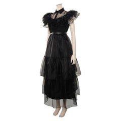 The Addams Family Tochter Mädchen Cosplay Kostüm Ballkleid Halloween Party Kleid