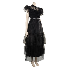The Addams Family Tochter Mädchen Cosplay Kostüm Ballkleid Halloween Party Kleid