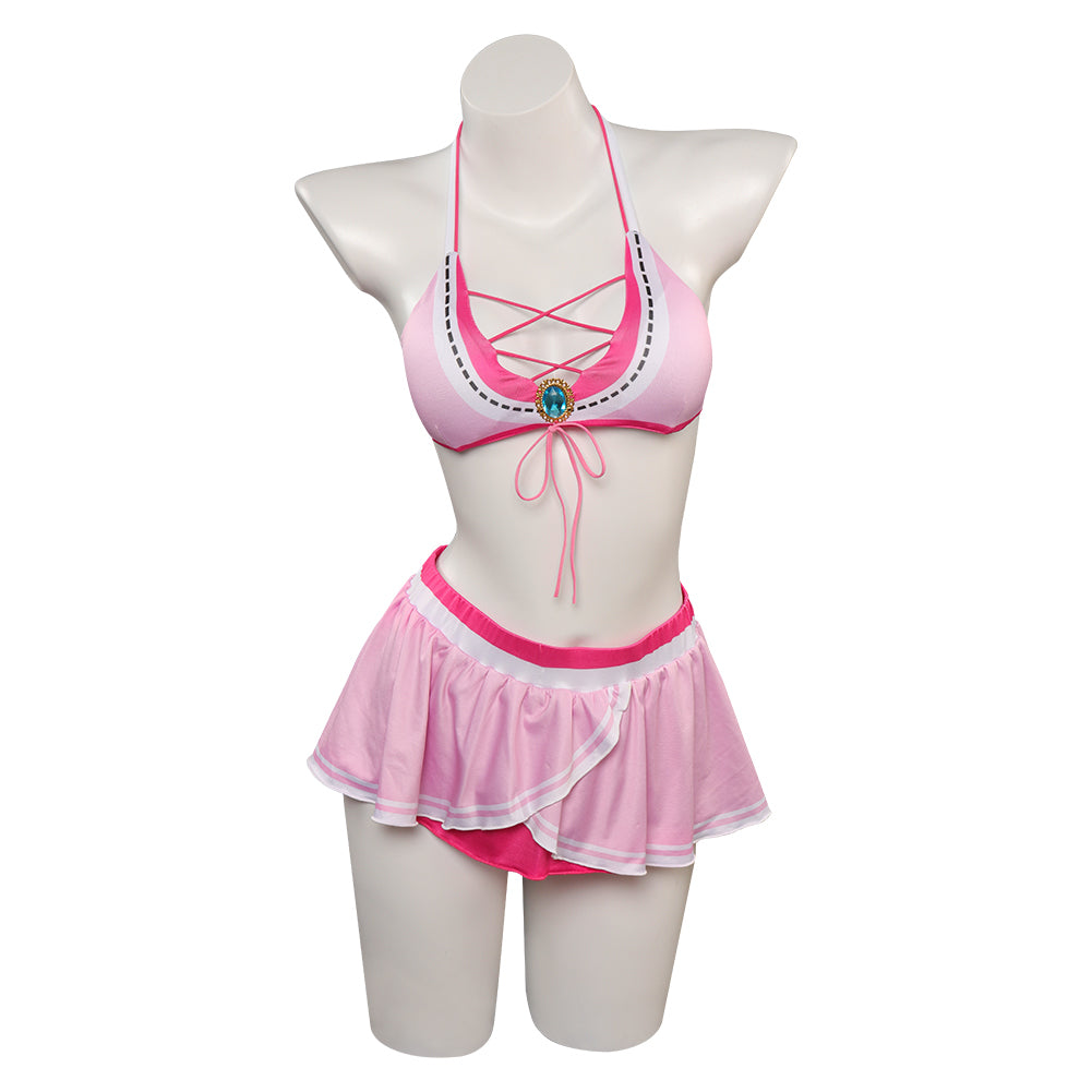 Prinzessin Peach 3tlg. Damen Bademode The Super Mario Bros. Movie Badeanzug