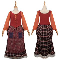 Kinder Hocus Pocus 2 Cosplay Mary Sanderson Kostüm Halloween Karneval Kleid