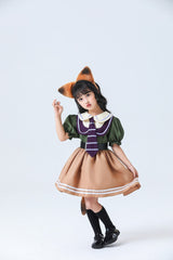 Kinder Mädchen Tier Fuchs Kostüm Lolita Kleid Mädchen Kleid
