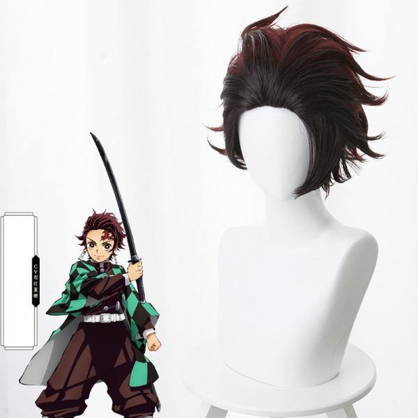 Demon Slayer: Kamado Tanjirou Kimetsu no Yaiba Cosplay Perücke - cosplaycartde