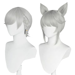 Genshin Impact Lyney Lynette Perücke Cosplay Perücke mit Ohren