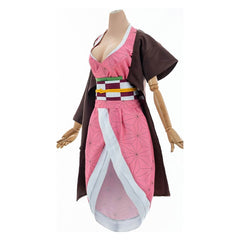Demon Slayer Nezuko Cosplay Kostüm Kleid Uniform Halloween Karneval Outfits
