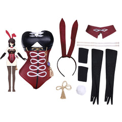 Genshin Impact Beidou Bunny Girl Bodysuit Cosplay Kostüm Halloween Karneval Outfits