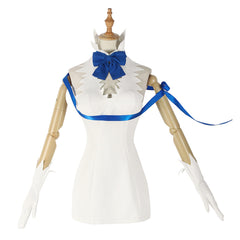 Ist es ein Fehler in einem Dungeon ein Treffen zu wünschen? Hestia Kleid Cosplay Kostüm Weiß