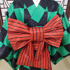 Kinder Kamado Tanjirou Kimono Cosplay Kostüm Halloween Karneval Outfits