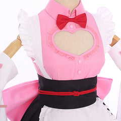 Demon Slayer Kimetsu no Yaiba Mitsuri Kanroji Kostüm Diestmädchen Cosplay Kostüm - cosplaycartde
