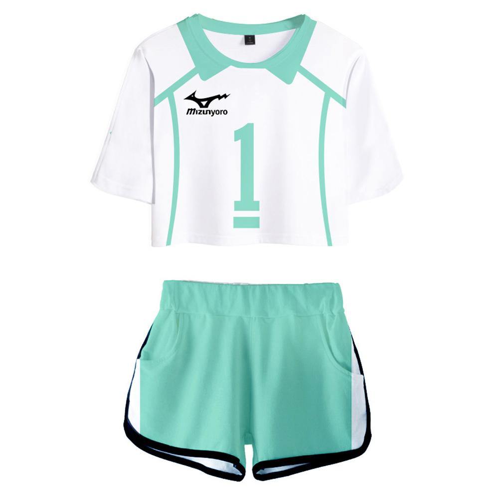 Haikyuu Aobajohsai High School Oikawa Tooru Cosplay Uniform Jersey Top Shorts Damen Kostüm - cosplaycartde