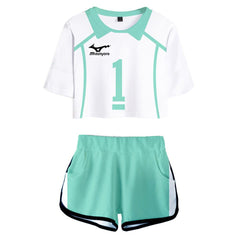 Haikyuu Aobajohsai High School Oikawa Tooru Cosplay Uniform Jersey Top Shorts Damen Kostüm - cosplaycartde