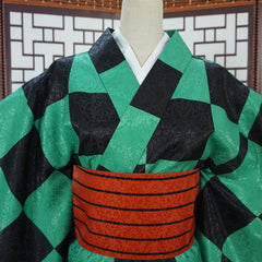 Demon Slayer Kamado Tanjirou Kostüm Kimono Cosplay Halloween Karneval Kostüm