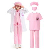 Kinder Doktor Cosplay Kostüm Rosa Kleidung Outfits Halloween Karneval Party Verkleidung Anzug