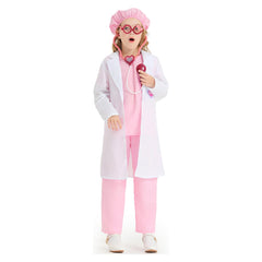 Kinder Doktor Cosplay Kostüm Rosa Kleidung Outfits Halloween Karneval Party Verkleidung Anzug