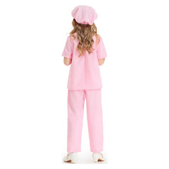 Kinder Doktor Cosplay Kostüm Rosa Kleidung Outfits Halloween Karneval Party Verkleidung Anzug