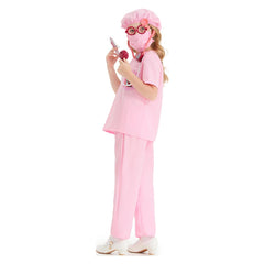 Kinder Doktor Cosplay Kostüm Rosa Kleidung Outfits Halloween Karneval Party Verkleidung Anzug