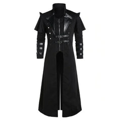 Mittelalterliche Herren Mantel gotische Steampunk Hooded Jacke Cosplay Kostüme für Halloween Karneval - Karnevalkostüme
