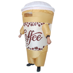 Kaffeetasse Aufblasbare Kostüm Ganzkörper Aufblasen Kostüme für Halloween Cosplay Party Rollenspiel