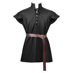 Herren Pirat Mittelalter Hemd Cosplay Kostüm Outfits Halloween Karneval Anzug