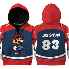 Kinder Super Mario  Mario Cosplay Hoodie 3D Druck Sweatshirt mit Kapuze Kinder Streetwear Pullover