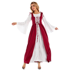 Damen Halloween Cosplay Kostüm Renaissance Mittelalter Kleid
