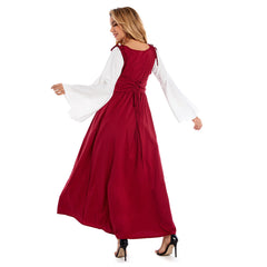 Damen Halloween Cosplay Kostüm Renaissance Mittelalter Kleid