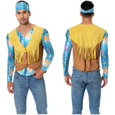 Erwachsene 70er Hippie Cosplay KostĂŒm Retro Disco Outfits Halloween Karneval Set