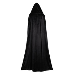 Witch Kapuze Robe Cosplay Kostüm Schwarz Samt Outfits Halloween Karneval Umhang