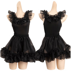 Wednesday Addams Wednesday Cosplay Kostüm Halloween Originell Badeanzug