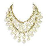 2 Broke Girls Caroline Double Layer Pearl Pendant Necklace Halskette Anhänger - cosplaycartde