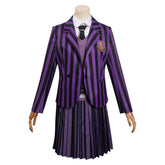 Kinder Wednesday Addams Cosplay Enid Sinclair Schuluniform Halloween Karneval Kostüm Set