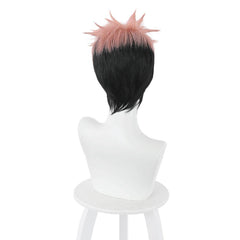 Jujutsu Kaisen Yuuji Itadori Perücke Cosplay Perücke rosa schwarz - cosplaycartde