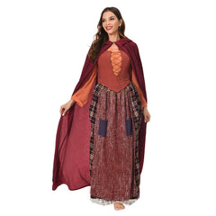 Hocus Pocus 2 Mary Sanderson Kapuze Outfits Halloween Karneval Umhang