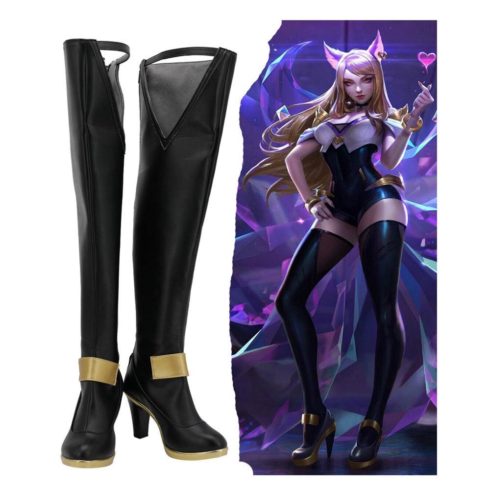 LOL League Game Kda Akali Stiefel Cosplay Schuhe - cosplaycartde