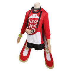 Genshin Impact X Pizzahut Amber Cosplay Kostüm Halloween Karneval Outfits