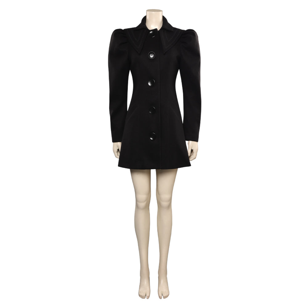 Poor Things Bella Baxter Cosplay schwartz Mantel Halloween Karneval Outfits auch für Alltag