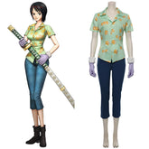 One Piece:Pirate Warriors 4 Tashigi Cosplay Kostüm Grün Halloween Karneval Kostüm - cosplaycartde