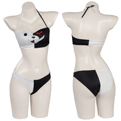 Danganronpa Monokuma Bikini zweiteilige Badeanzug Halloween Karneval Outfits