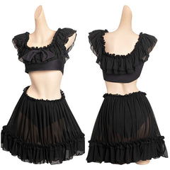 Wednesday - Addams Wednesday 2tlg. Bademode Sommer Damen Badeanzug